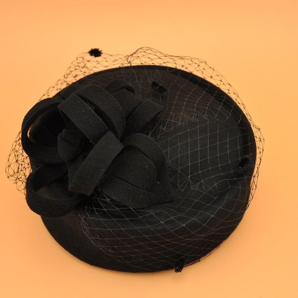 Solid Color Top Hat French Vintage Pillbox Hat New Headwear  Gift
