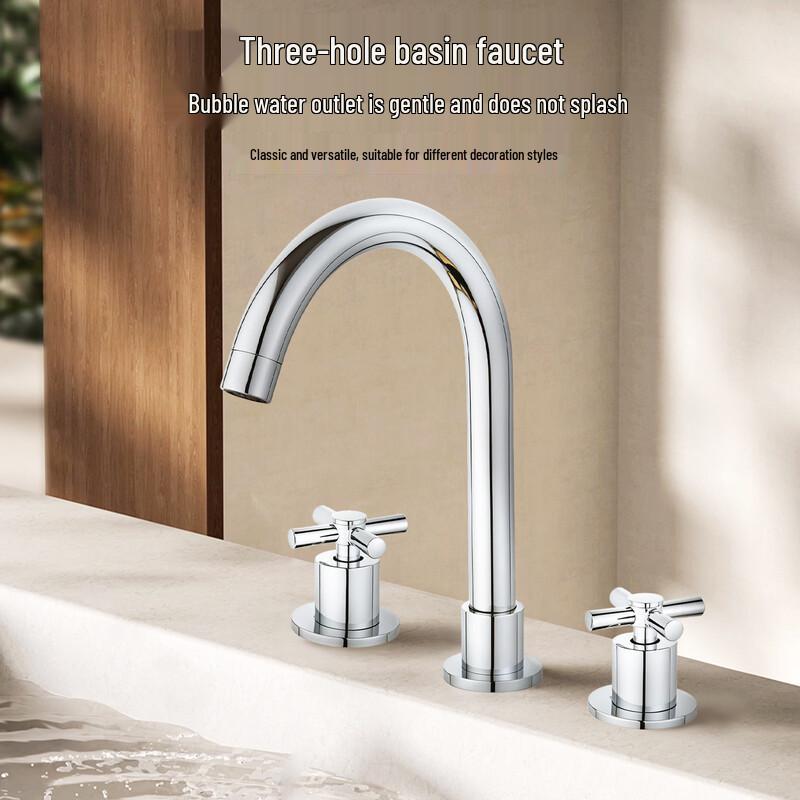 TLXT Double Handle Bathtub & Basin Mixer Faucet Set