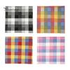 Hotel Quality Fabric Napkins Colorful Buffalo Check Napkin, Plaid Cotton Linen Retro Washable Cloth Decorative for Wedding Napkin Dinner Table,