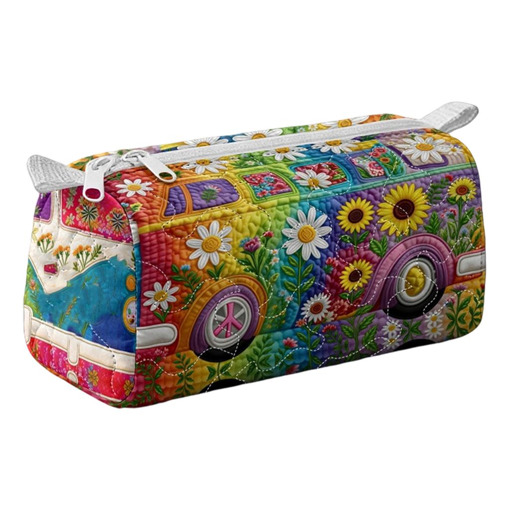 Quilted Storage Bag Cosmetic Organizer Multifunctional Travel Pouch Small Size Durable Lightweight Portable