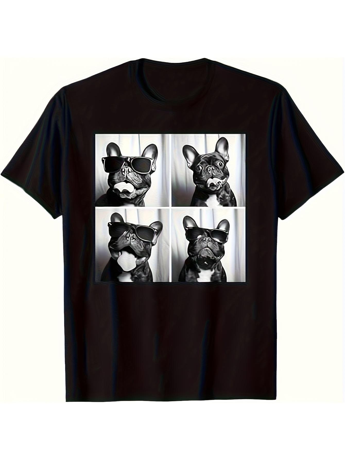 Long Sleeve T-Shirt y2k French Bulldog Glasses T Black S