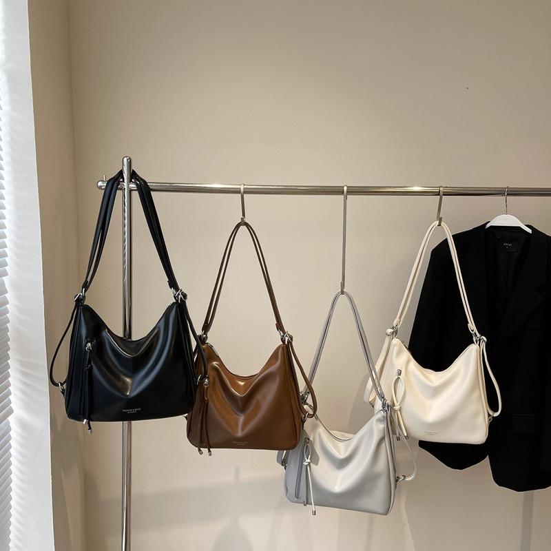 New Fashionable Texture One Pack Three-purpose Tote Bag Versatile Commuter Large Capacity Armpit Bag Shoulder Messenger Bag