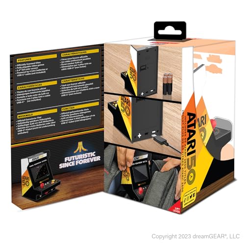 My Arcade Atari Nano Player Pro Tragbarer Retro-Arcade 75 Spiele