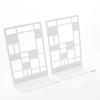 2 Pcs Color Railings Book Ends For Shelves Duty Bookend For Heavy Books Organizer Book Home Bookend Book Rack Holder Stand Shelf