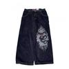 Mens Relaxed Fit Straight Leg Denim Pants With Vintage Embroidery Print Hip Hop Streetwear Harajuku Style