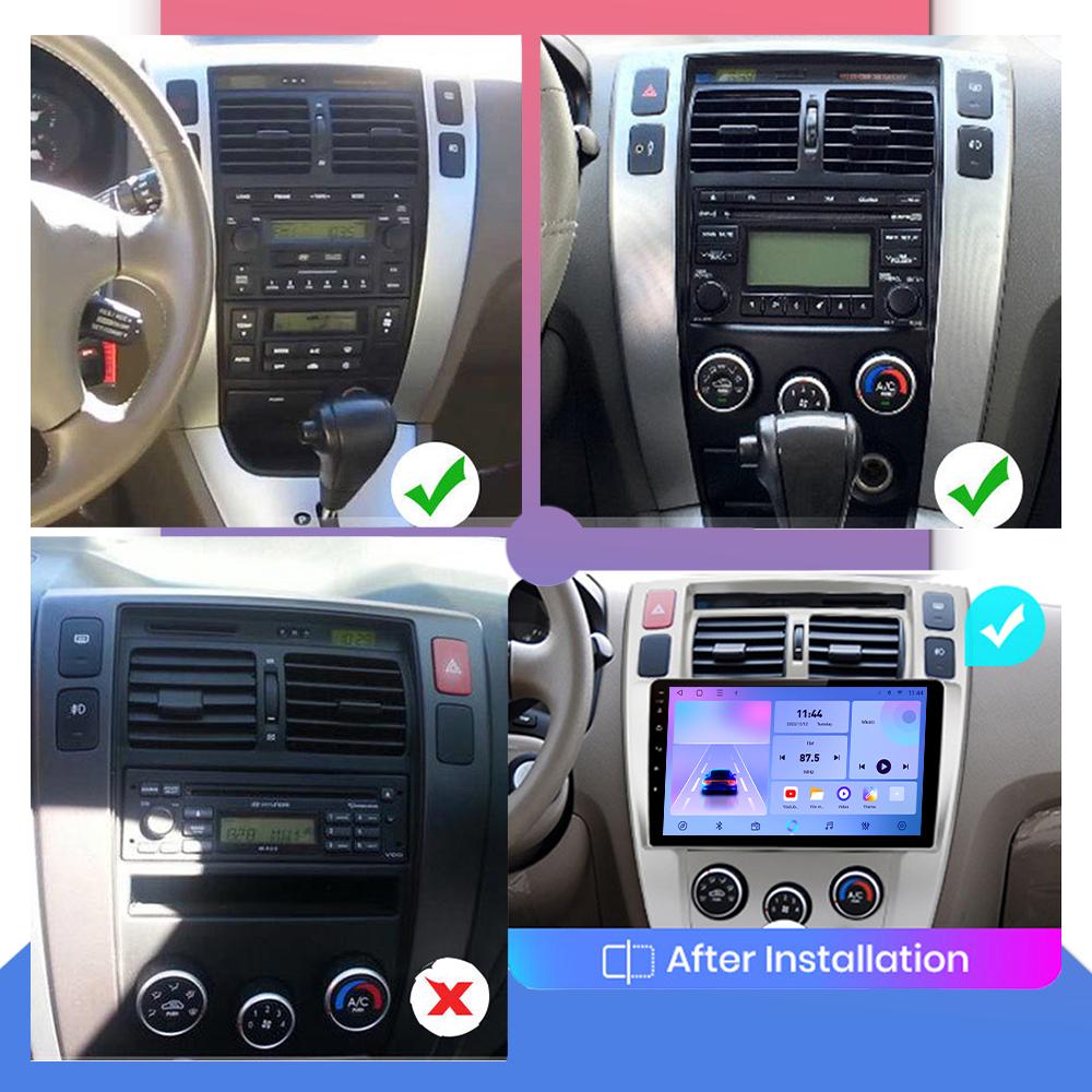 Android Carplay Bilradio För Hyundai Tucson 2006-2013 Multimediaspelare Huvudenhet Stereo GPS-navigation BT WIFI 2+32GB