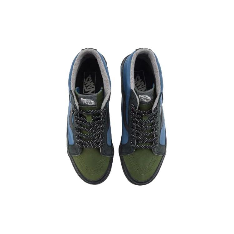 Vans Sk8 Comfortable Simple High-Top Skate Shoes Unisex Sneaker Black Blue VN0A5KXVBLK