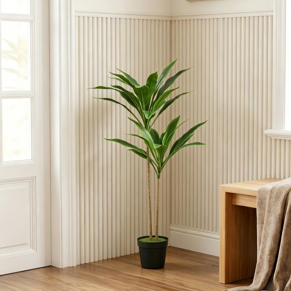 Artificial Cordyline Tree in Pot, 90 cm, 29 Leaves, PEVA