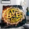 Borussia Dortmund Logo Print Flannel Blanket, High Quality Comfortable for All Seasons, Home Decor, Warmth and Comfort, Perfect for Christmas Gifts