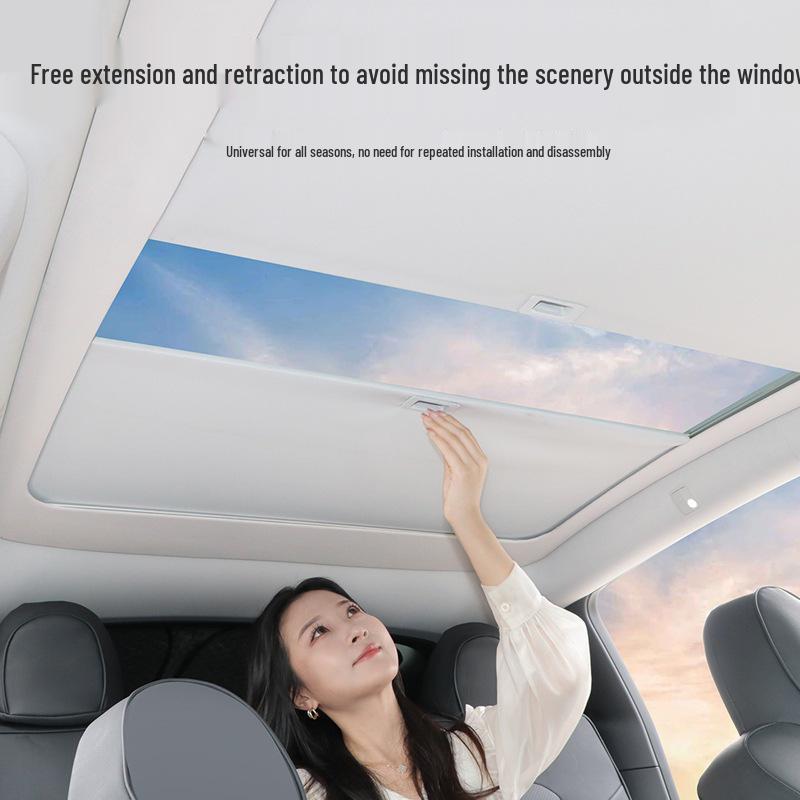 Parasole per Tesla Model Y/3: Accessorio Tetto Retrattile Protezione Solare e Isolamento Termico