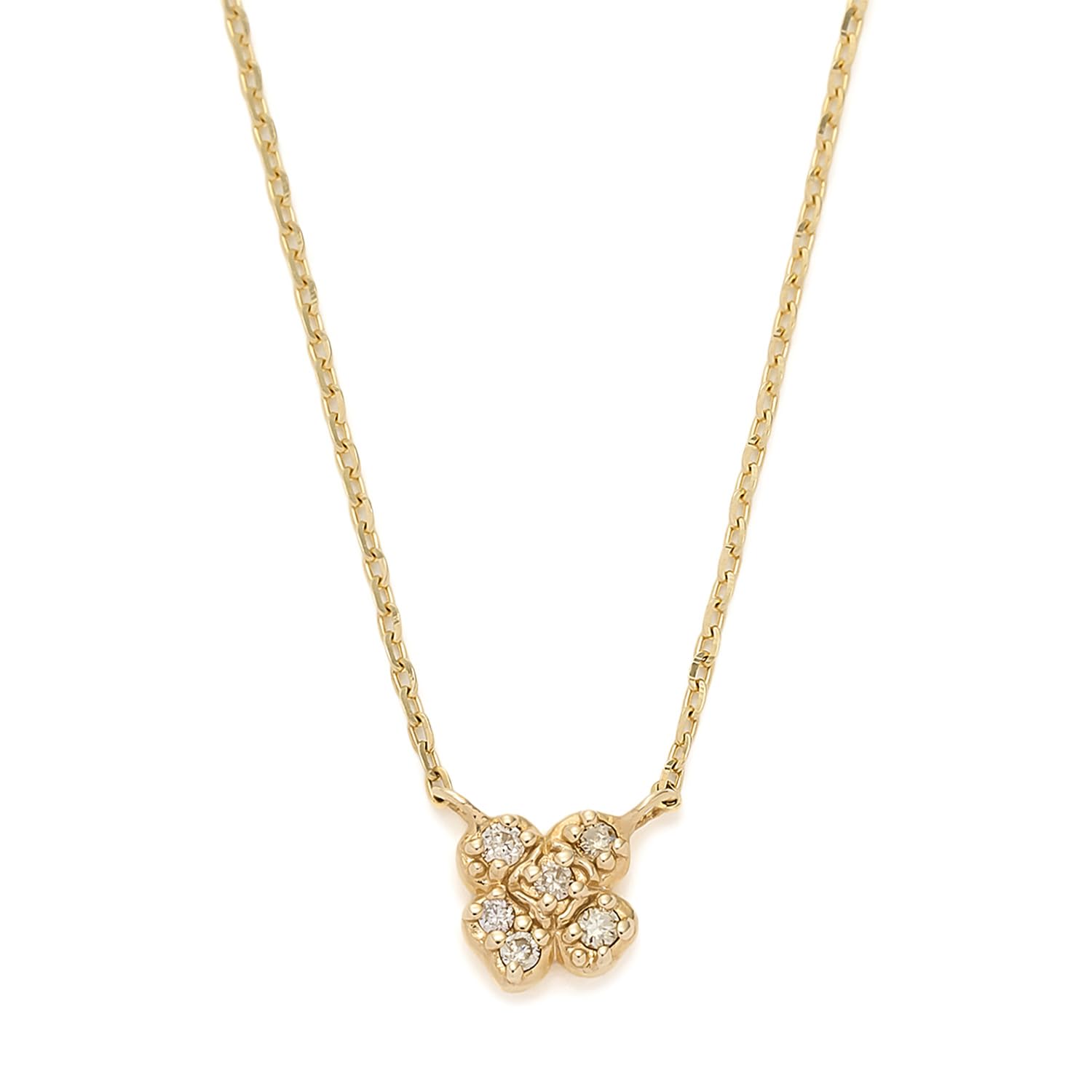 

Tiny Motif K10 Diamond Clover Necklace [Noges] (0.03ct) 3024311602300999 чистий