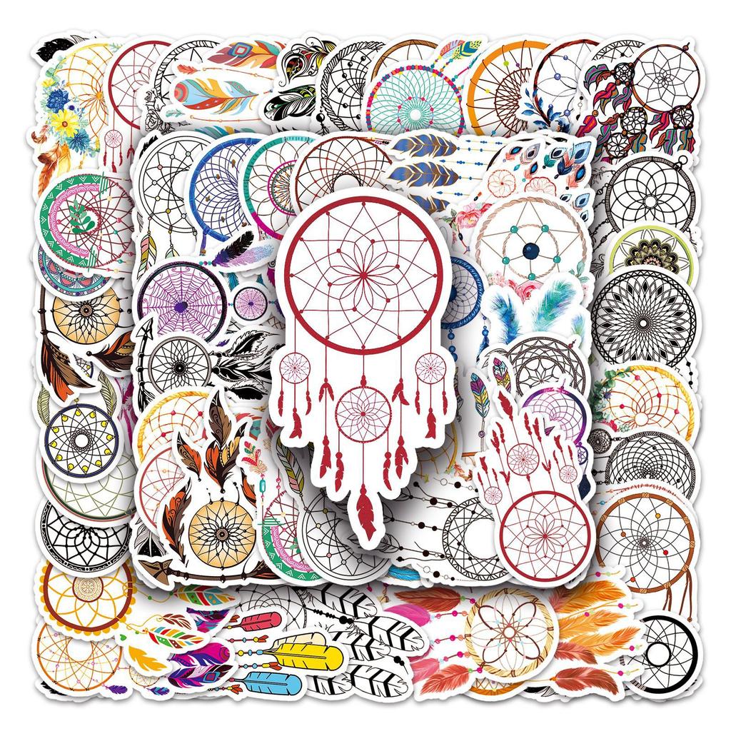 50 Traumfänger Netz Graffiti Personalisiert Cartoon Frisch Guka DIY Handyhülle Koffer Aufkleber Wasserdicht