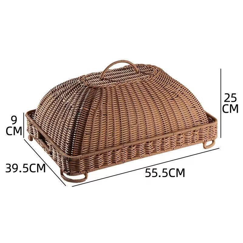 

Square Dining Table Dust Cover with Brown Tray