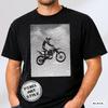 Pixel Art Motocross T-Shirt, Retro Dirt Bike Graphic Tee, Off Road Motorcycle Apparel
