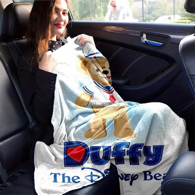 1pc, Disney Duffy Cozy Flannel Throw Blanket, Perfect Gift for Bedroom, Living Room, Travel, Camping, Car, Beach, Office Naps, Ideal Sofa Blanket, Out