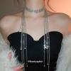 Elegant European Crystal Tassel Necklace: Vintage-Style Sweater Chain for Women