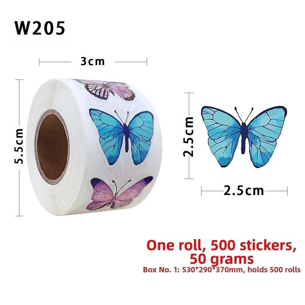 Butterfly Flower Decorative Stickers Flower Creative Craft Supplies Butterfly Stickers 2.5cm Diameter Ample Supply