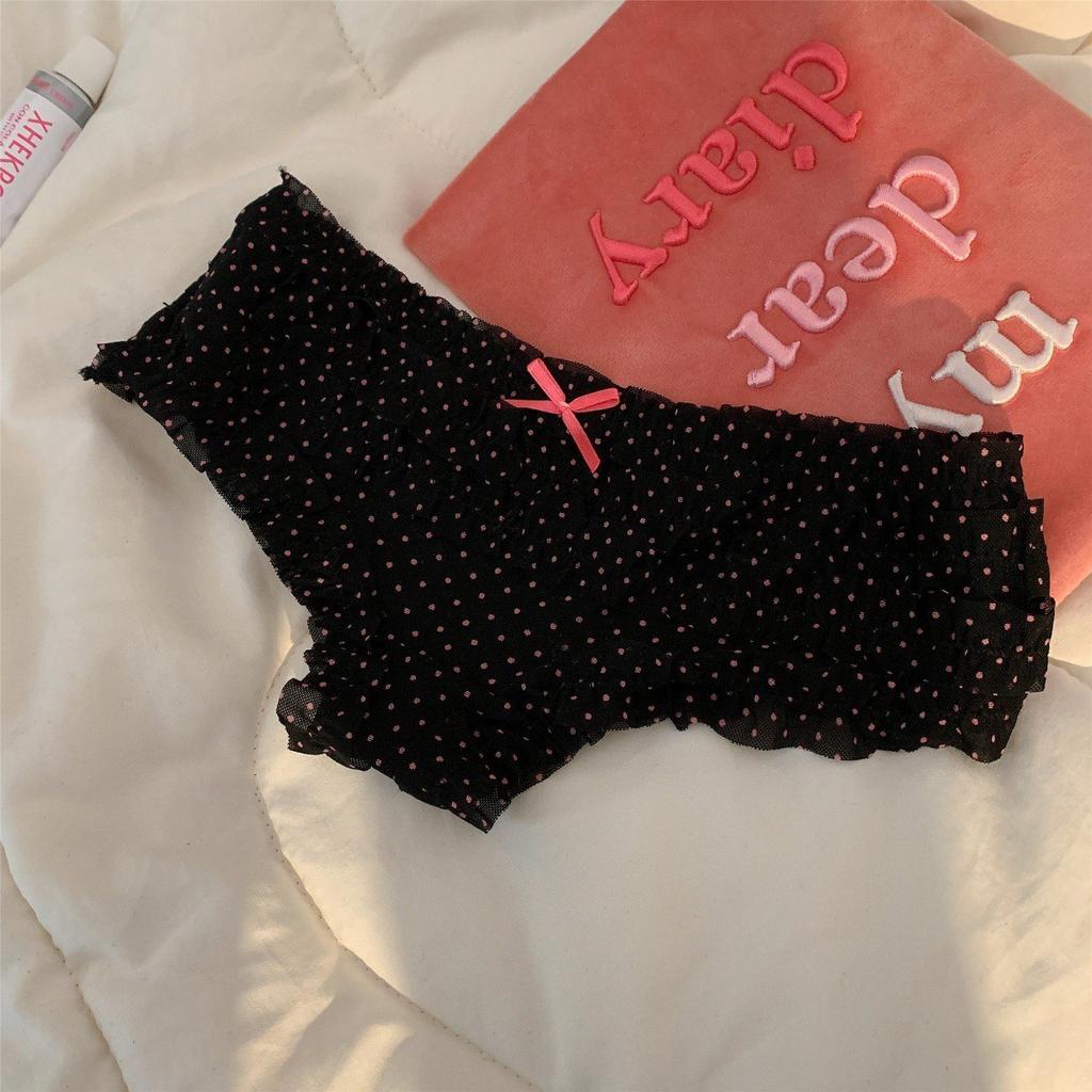 Lady Summer Retro Sexy Pure Desire Cake Lace Leopard Grain Floral Briefs