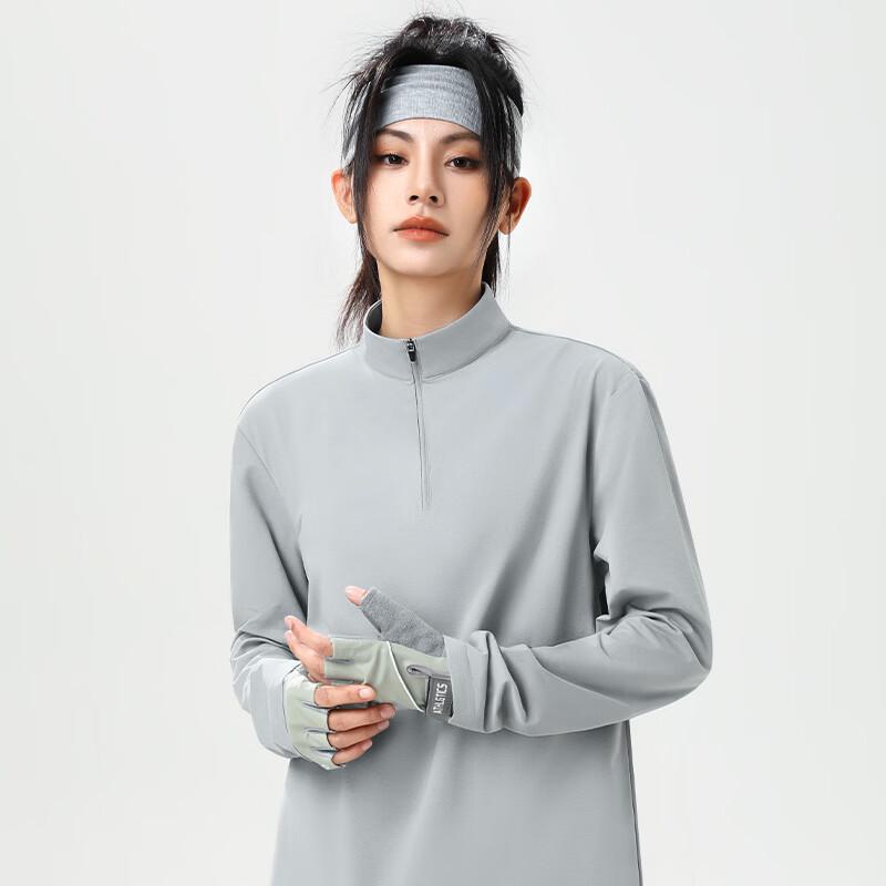 Warrior Men's Quick-Dry Half-Zip Long-Sleeve T-Shirt