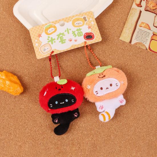 1 Pair Doll Pendant 3D Kitten Bag Pendant School Bag Decoration Car Charm with Sturdy Metal Buckle Wedding Celebration Gift