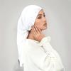 Solid Cotton Modal Triangle Scarf With Rhinestone Muslim Hijab Shawl Woman Soft Wraps Lady Causal Turban Islamic Jersey Headband
