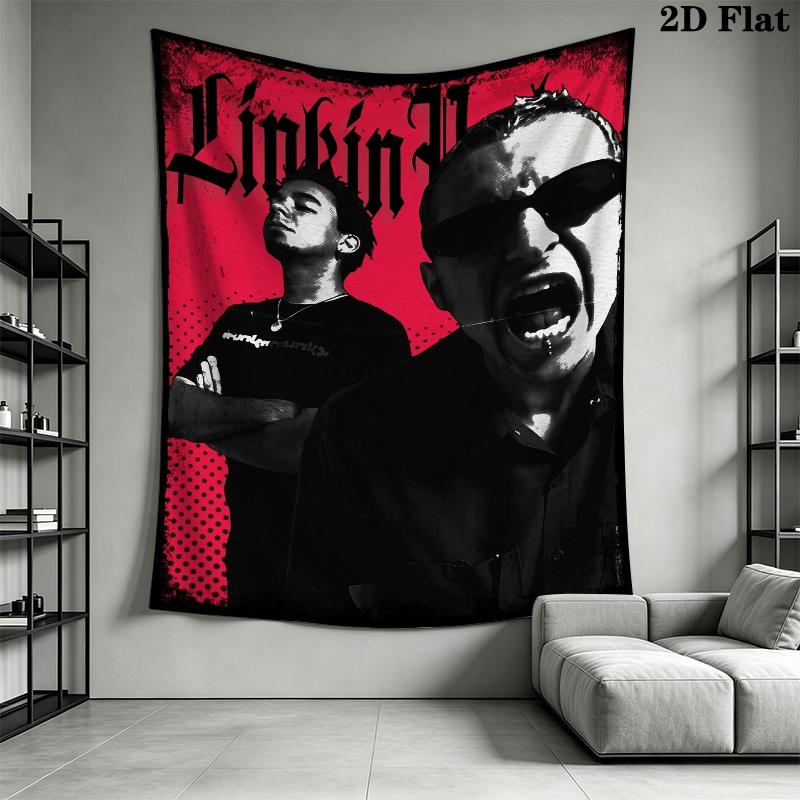 Linkin Park Wall Tapestry Aesthetic Wall Hanging Printed Fabric Blanket Decorative Tapestries for Bedroom Living Room Home Decor