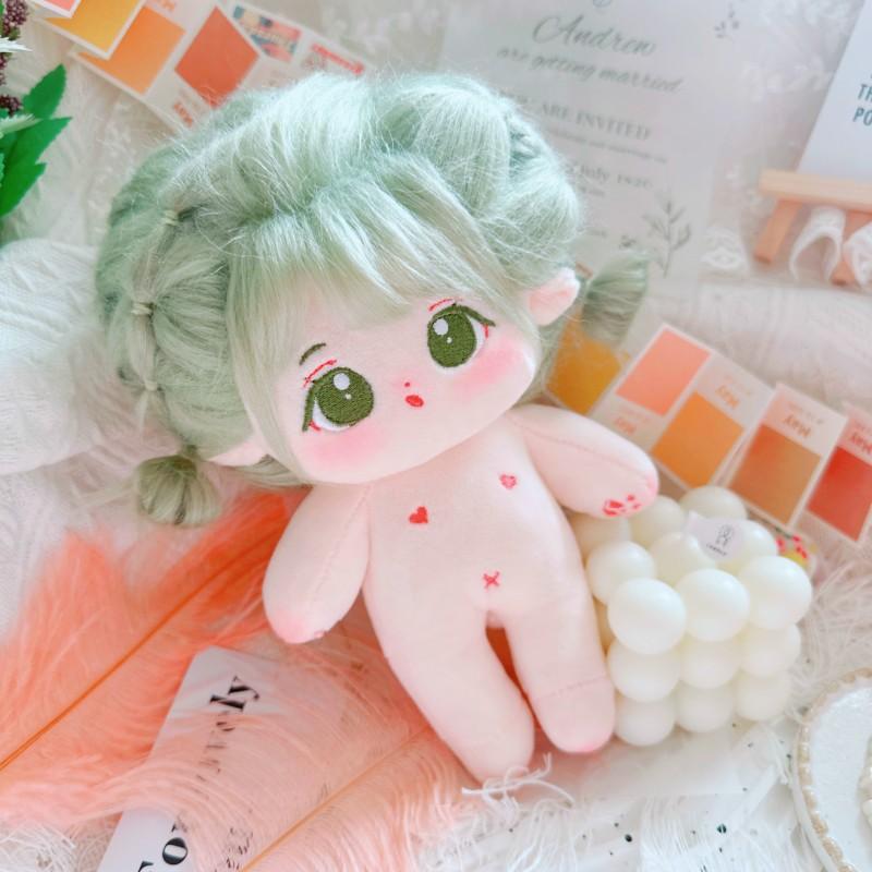 20cm Kawaii Plush Cotton Doll Idol Stuffed Super Star Figure Dolls No Attribute Curly Hair Crying Doll Can Change Clothes Gift