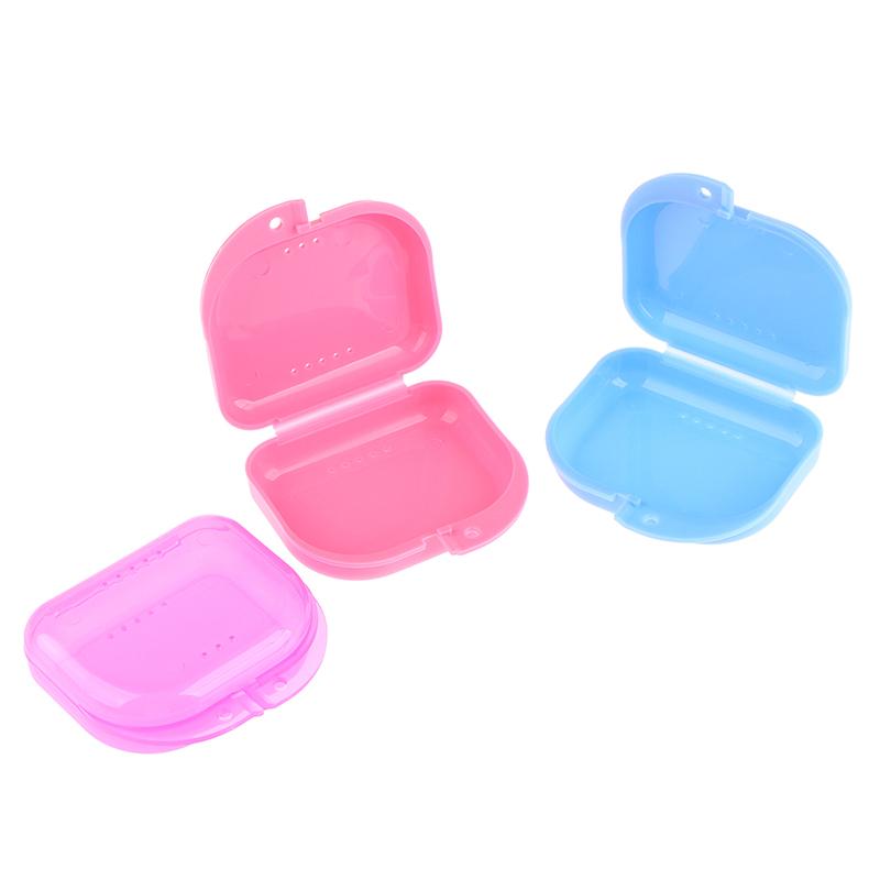 Falsche Zähne Kieferorthopädisches Etui Dentaler Retainer Mundschutz Prothesen Aufbewahrung Kunststoffbox Mundhygieneartikel Organizer Mit Bürste