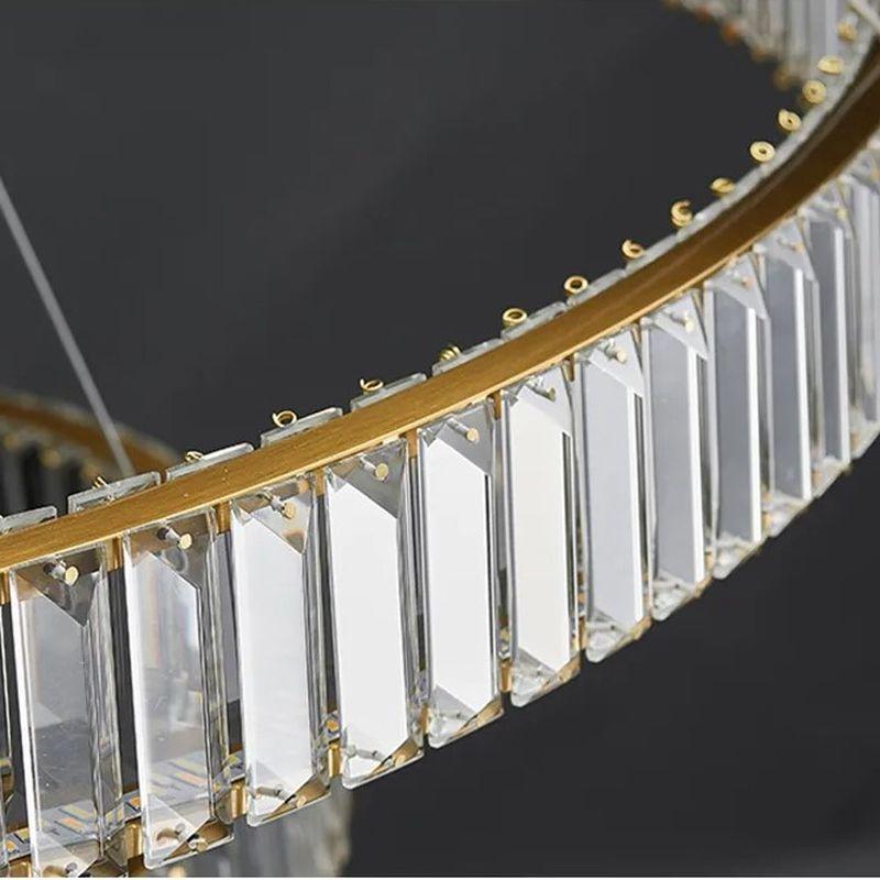 Bohemia 80 Double - double row crystal chandelier LED ring 80+40 gold