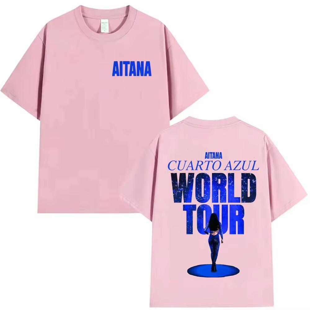 Spain Singer Aitana 100cotton Mens Shirt Summer Cuarto Azul Album Graphics New Womens Y2k Hip Hop Streetwear Tshirt