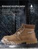 Men's High-Top Anti-Smash, Anti-Puncture, Non-Slip, Water-Repellent Work Boots for Outdoor, Wear-Resistant and Comfortable for Long-Standing.
