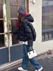 Green Warm Thickened Short Puffer Jacket with Adjustable Hem