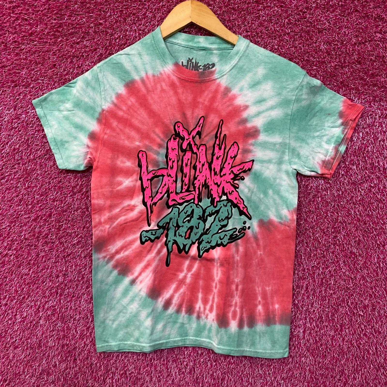 Blink-182 Toxic Sludge Spell-Out Pop Punk Band Tie Dye S L
