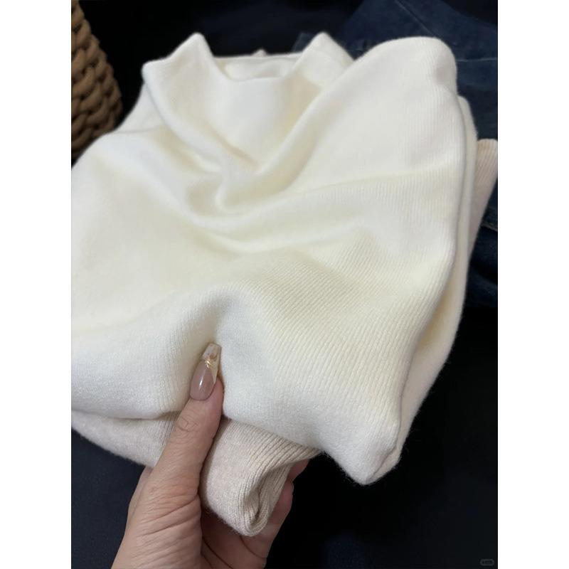 Spring temperament comfortable casual and thin stand-up collar long-sleeved knitted sweater women's fashion age-reducing sweater