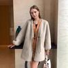 European and American popular national style buckle gold mink jacket women's medium and long imitation fur fur integrated coat