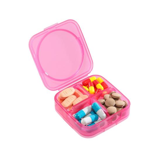 Pill Box Weekly Organizer with Independent Sealing Buckles Design Pill Container Large Capacity Transparent Case for Travel And Home