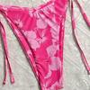 Europäischer & Amerikanischer Print Sexy Dreiteiliger Bikini Badeanzug für Damen