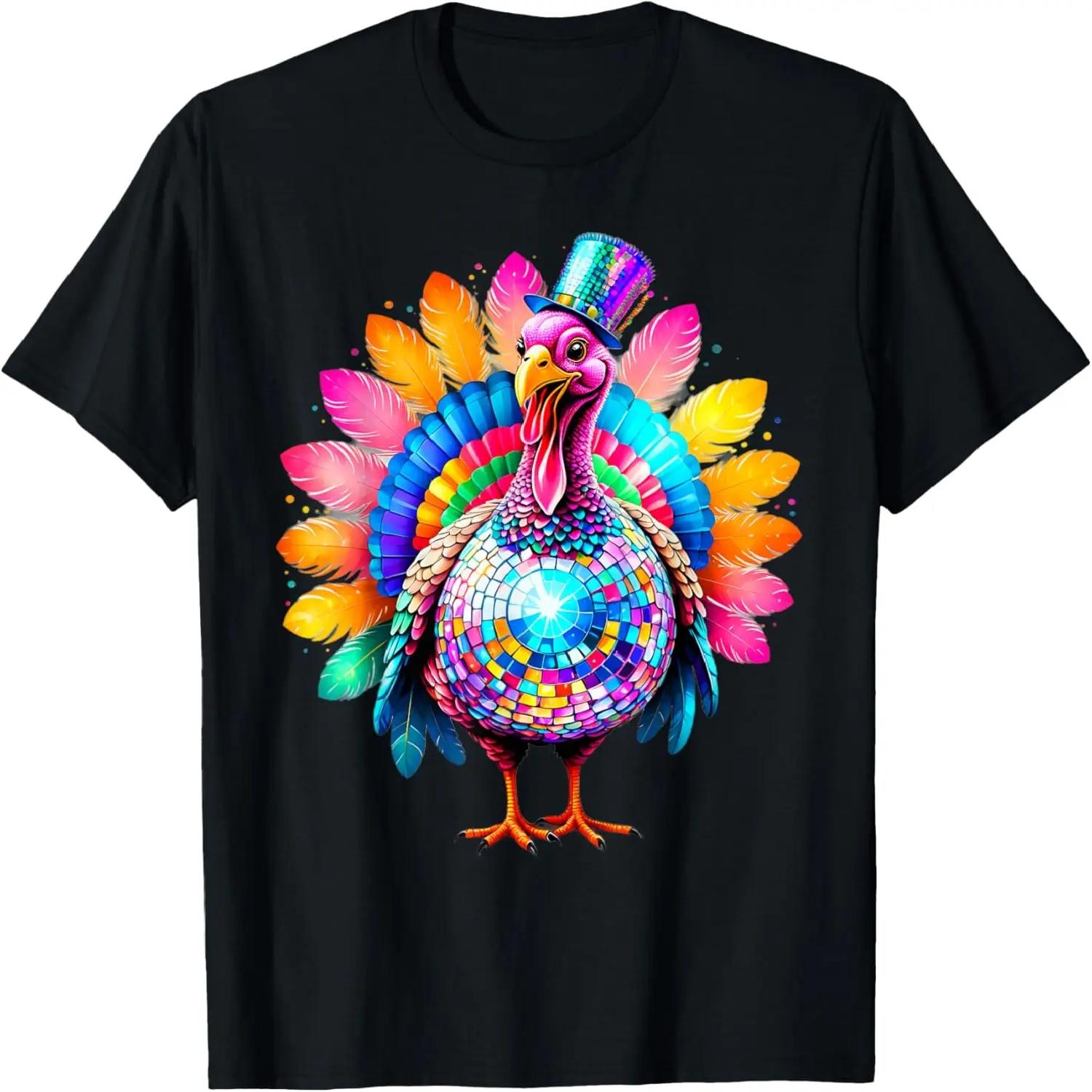 Disco turkey funny thanksgiving food leftovers humor tee T-Shirt S