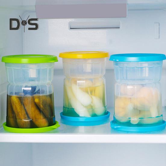 Hourglass Pickle Jar Pickle Juice Separator Food Grade BPA Free Leak Resistant Airtight Pickle Organizer Storage Jar
