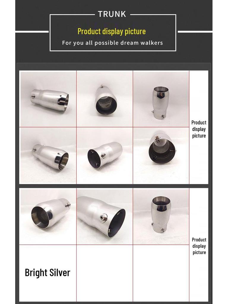 Stainless Steel Tailpipe for Toyota Prado, 10CRV, Haval H6, Reiz, ASX