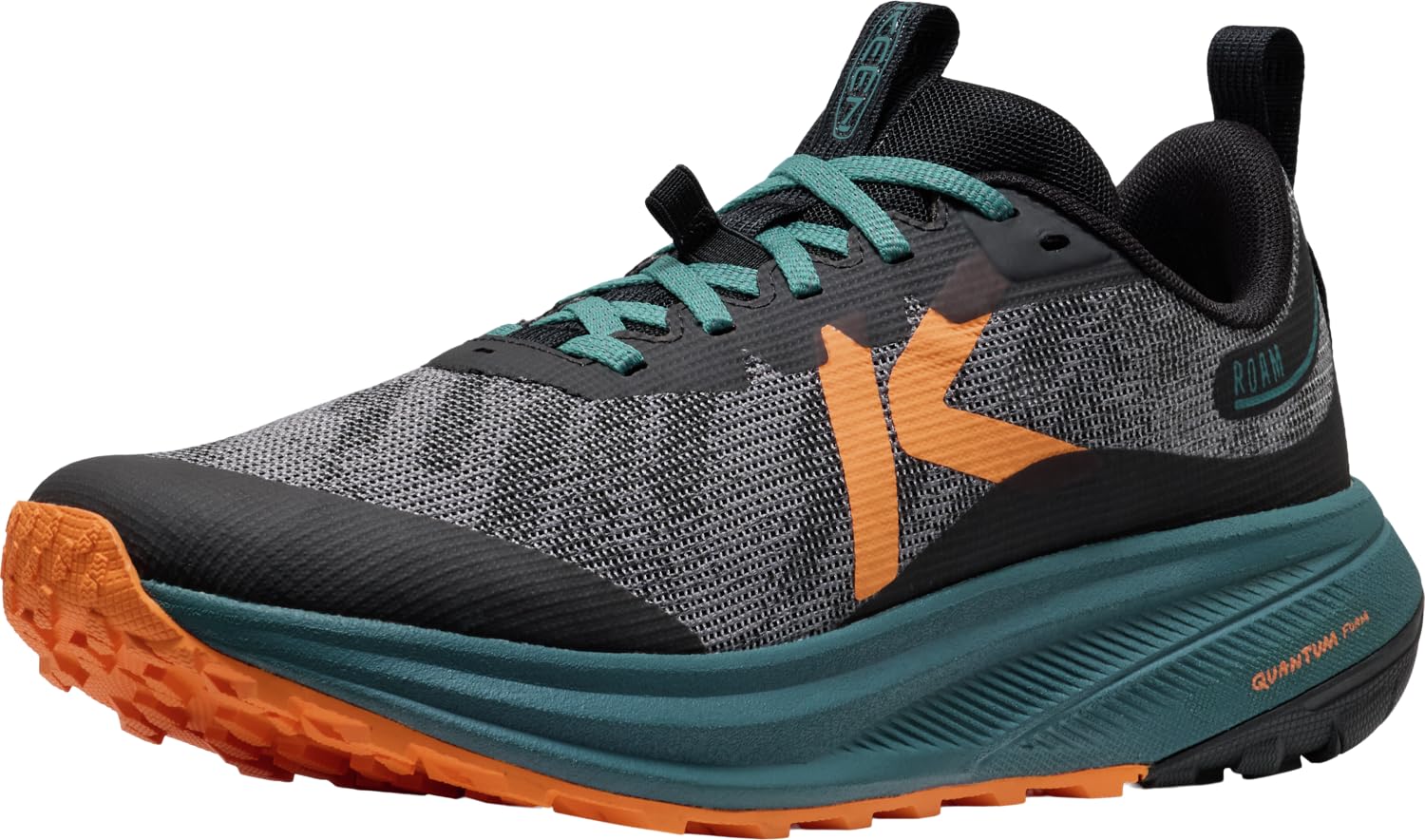 

ROAM Trail Running Shoes for cm [KEEN] Men, BLACK/ORANGE PEEL, 27.0