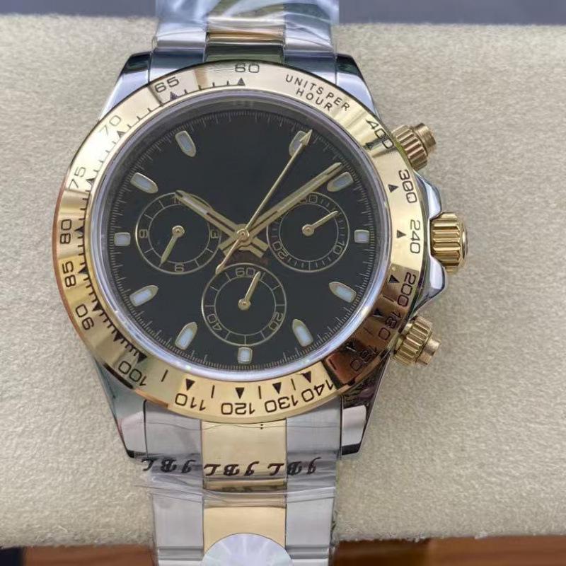 Rolex Daytona 40mm Diamond-Inlaid Multifunctional Automatic Mechanical Men's Watch.