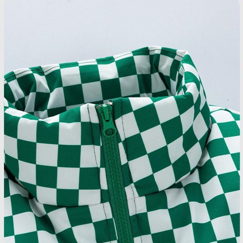 Kwadratowe Bawełniane Ubrania Męskie i Damskie Paragraf Zima Luźne Pogrubiane Bawełniane Ubrania Paragraf dla Pary Bawełniana Kurtka z Kołnierzem Stojącym Męska