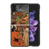 October Fall Halloween Spooky Pumpkin Clear Phone Case For Samsung Z Flip 7 6 5 4 3 Galaxy ZFlip7 ZFlip6 ZFlip5 ZFlip4 ZFlip3 5G