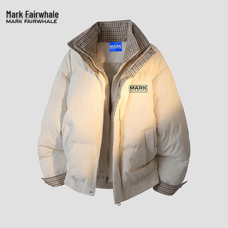 Marc Fair Plaid Faux Two-Piece Warm Padded Jacket for Women