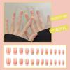 Reusable Blush Nail Art Set: 24 Detachable Wearable Nail Stickers