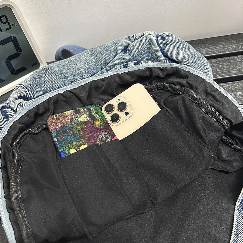 Denim Backpack Student Schoolbag Women's Travel Backpack