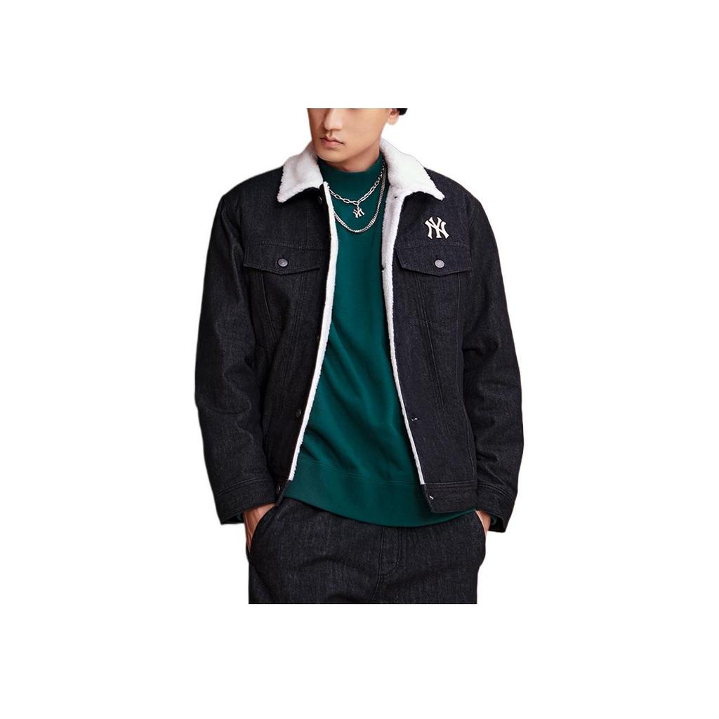 New MLB Denim Jackets Unisex Black 3ADKEC126-50BKS