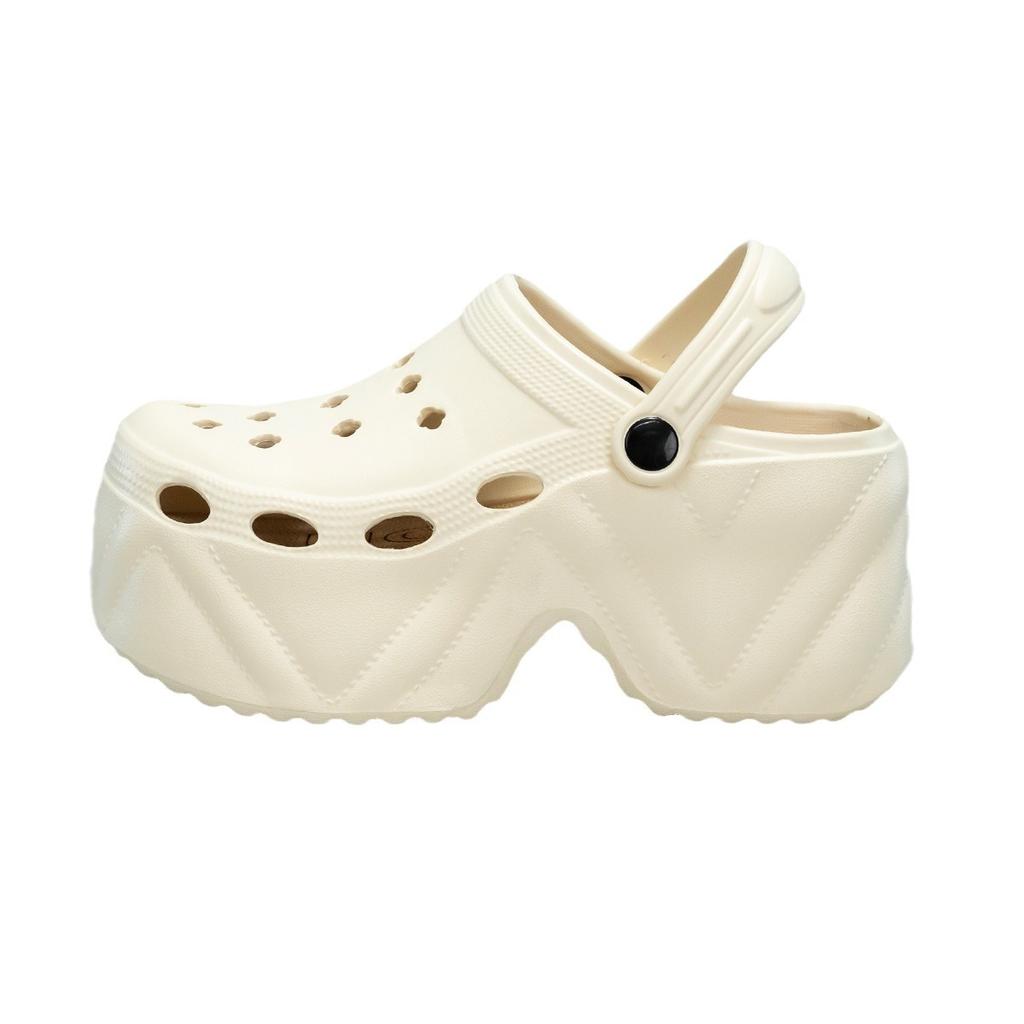 Eva Chunky Platform Sandal Shoes For Women Summertime Thick Bottom Clogs Slide Shoes Woman Closed Toe Anti-Skid Beach Garden Shoes Slide