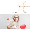 Valentine's Day Outfit Cupid-Bow-and-Arrow Set Cupid-Costume Accessory Prop for Christmas Halloween Birthday Party Props